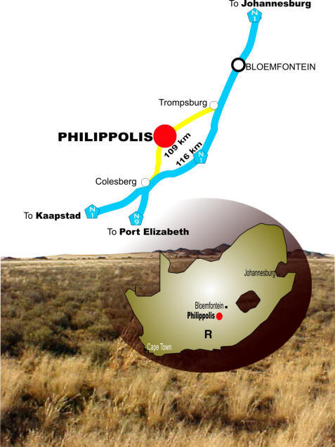 PHILIPPOLIS MAP KAART